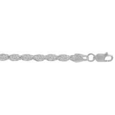 3.5mm Twisted Rope Chain, 7" - 36" Length, Sterling Silver